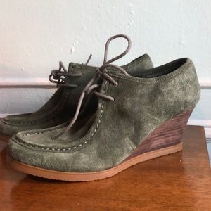 Green Suede Wedge Ralph Lauren